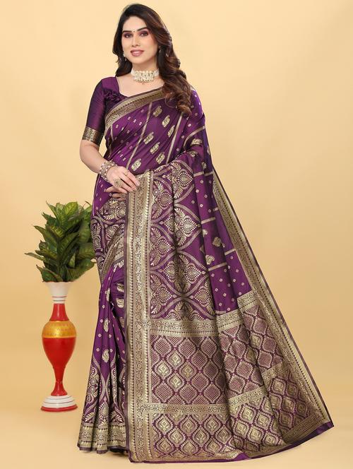 women's banarasi saree - 20308512 - Very Small Image - 1