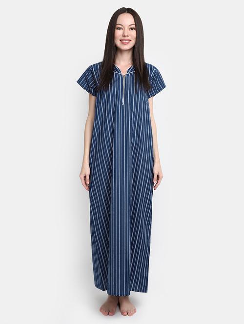 women printed short sleeve nighty - 20308594 - Very Small Image - 1