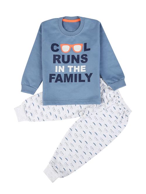 kids typographic printed twin sets - 20308769 - Very Small Image - 1