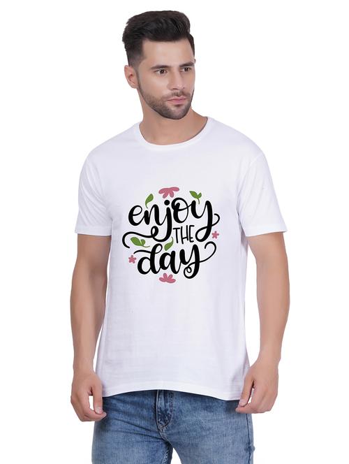 round neck typographic print unisex t-shirt - 20308829 - Very Small Image - 1