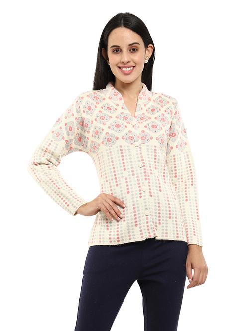 white acrylic cardigan - 20308893 - Very Small Image - 1