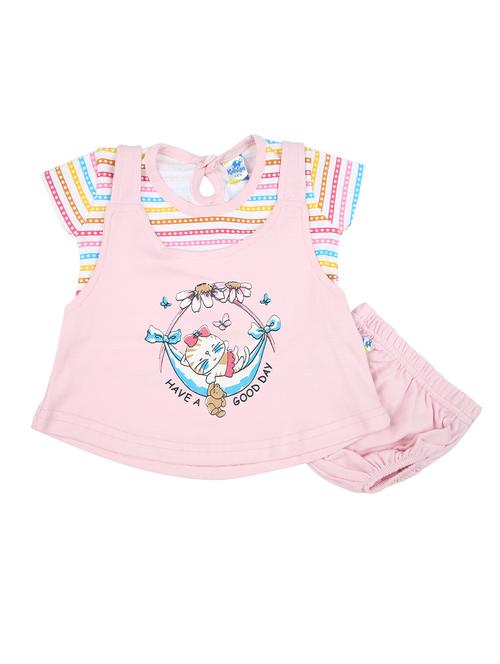 pink cotton frock - 20309218 - Very Small Image - 1