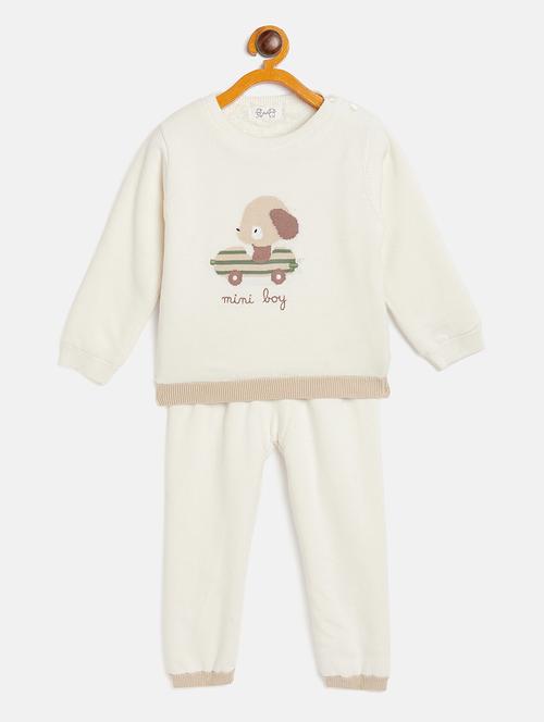 unisex beige top and bottom full length set - 20309232 - Very Small Image - 1