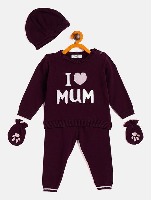 unisex top and bottom full length set with cap & mittens - 20309266 - Very Small Image - 1
