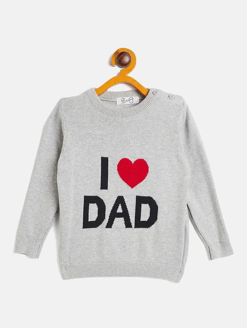unisex grey round neck sweater - 20309296 - Very Small Image - 1