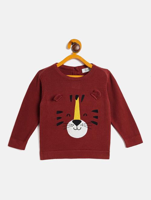 unisex brown round neck sweater - 20309297 - Very Small Image - 1