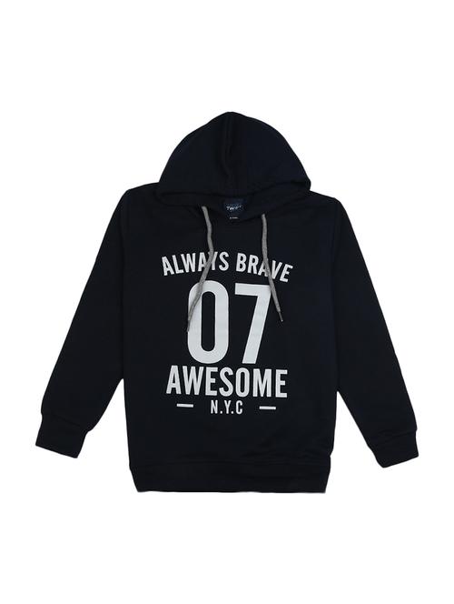 dark blue cotton typography sweatshirt - 20309571 - Very Small Image - 1