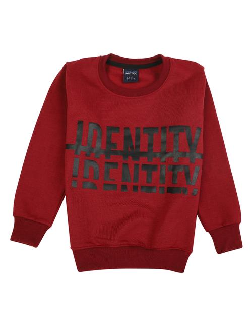 kids typographic printed long sleeve sweatshirt - 20309669 - Very Small Image - 1