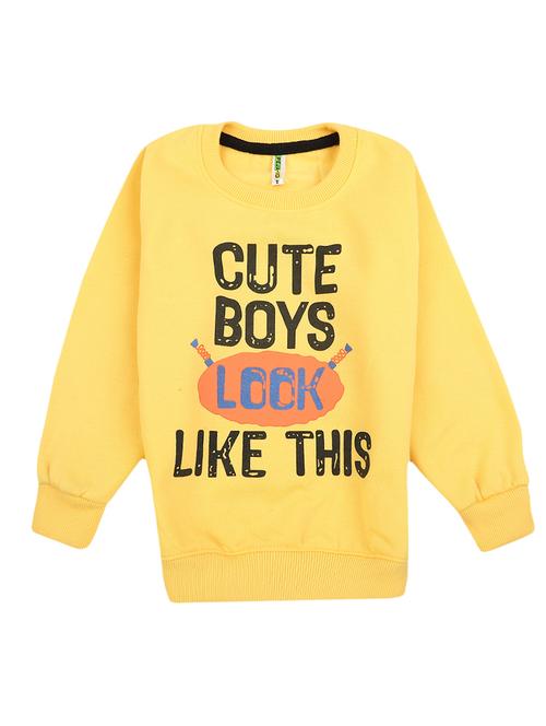 yellow typographic long sleeve sweatshirt - 20309678 - Very Small Image - 1