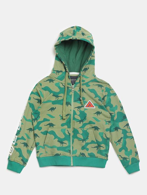 olive printed long sleeve sweatshirt - 20309687 - Very Small Image - 1