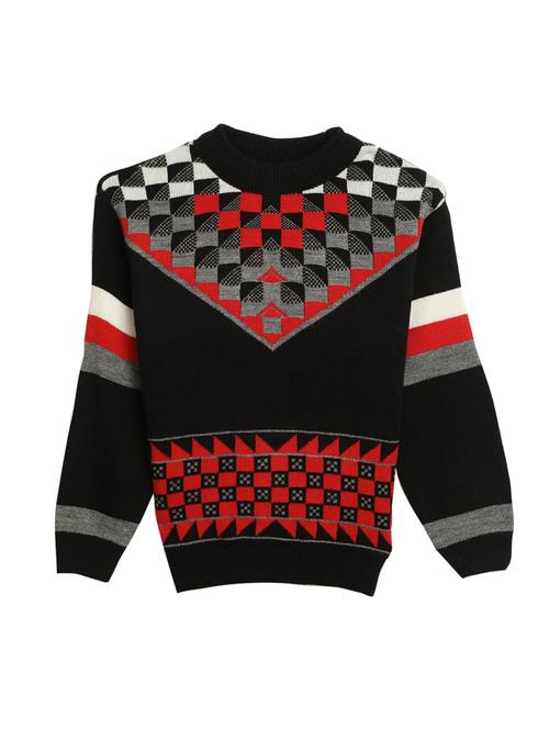kids geometric long sleeve sweater - 20310152 - Very Small Image - 1