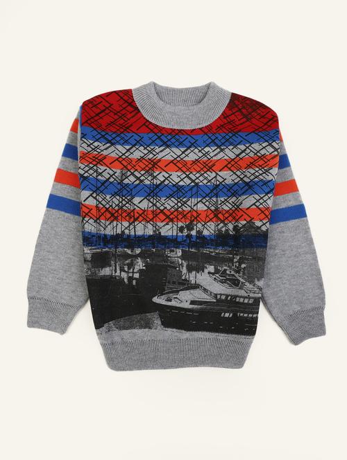 kids self design long sleeve sweater - 20310234 - Very Small Image - 1