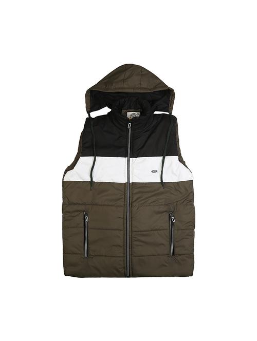 olive cotton quilted jacket - 20310329 - Very Small Image - 1