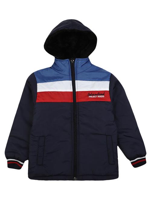 navy blue cotton regular jacket - 20310334 - Very Small Image - 1