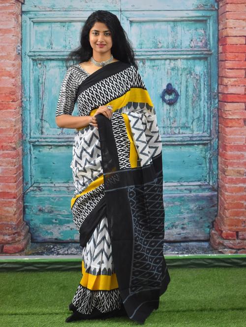 multi colored printed saree with blouse - 20312581 - Very Small Image - 1