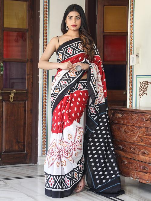 multi colored printed saree - 20313135 - Very Small Image - 1