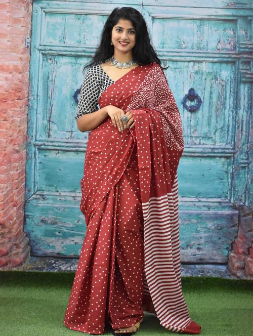 tan colored printed saree - 20313229 - Very Small Image - 1