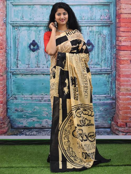 multi colored printed saree with blouse - 20313330 - Very Small Image - 1