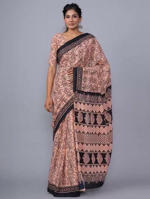 multi colored printed saree with blouse - 20313445 - Very Small Image - 1