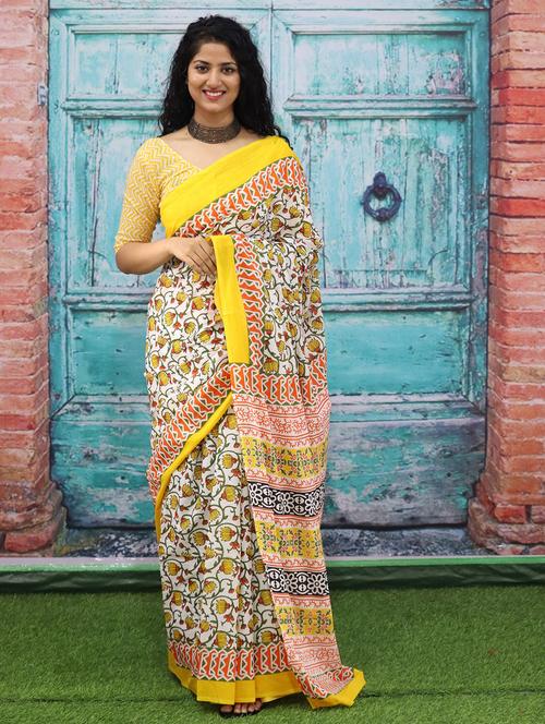 multi colored floral printed saree - 20313545 - Very Small Image - 1