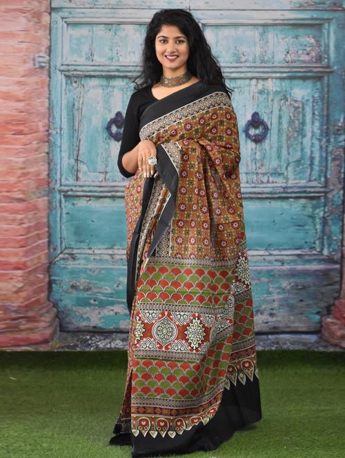 multi colored cotton printed saree - 20313918 - Very Small Image - 1