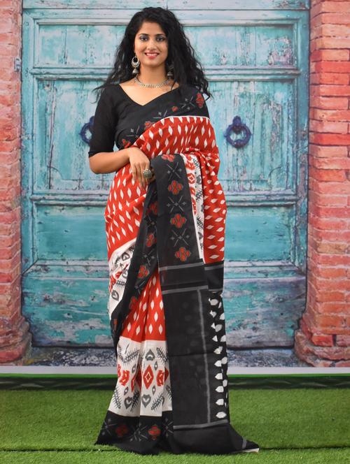 multi colored printed saree with blouse - 20314051 - Very Small Image - 1