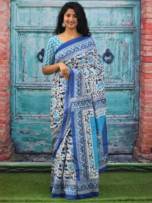 multi colored printed saree - 20314183 - Very Small Image - 1