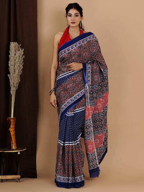 multi colored printed saree - 20314276 - Very Small Image - 1
