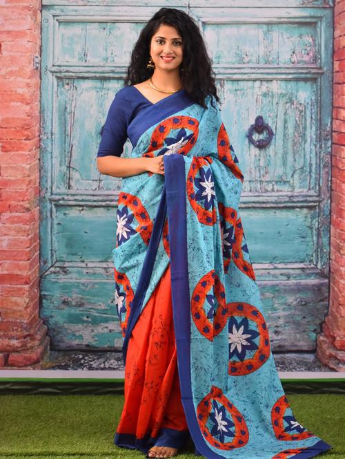 multi colored printed saree - 20314279 - Very Small Image - 1