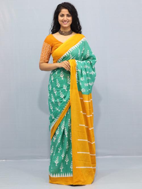 multi colored printed saree with blouse - 20314316 - Very Small Image - 1