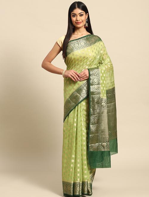 women's banarasi saree with blouse - 20315623 - Very Small Image - 1