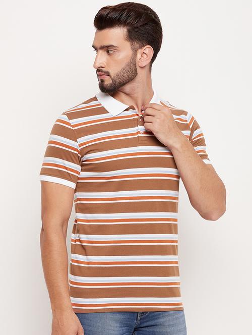 men multi color striped polo t-shirt - 20316037 - Very Small Image - 1