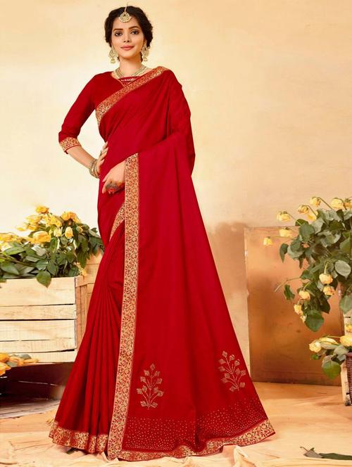 maroon colored bordered saree - 20317339 - Very Small Image - 1