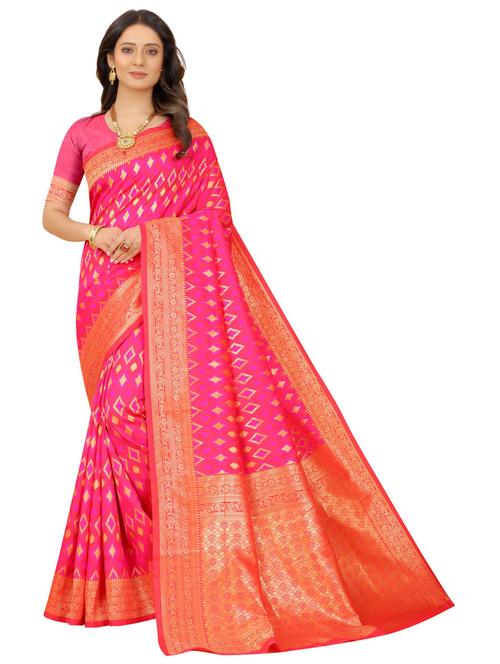 zari work kanjivaram saree with blouse - 20317465 - Very Small Image - 1