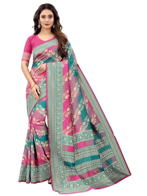 zari work kanjivaram saree with blouse - 20317467 - Very Small Image - 1