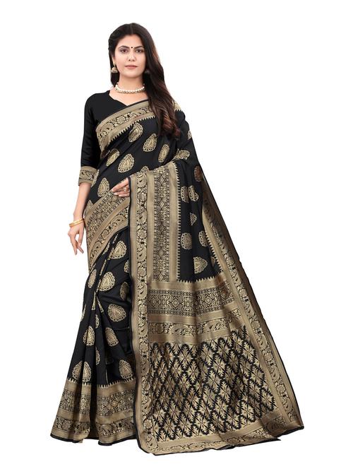 zari work kanjivaram saree with blouse - 20317478 - Very Small Image - 1
