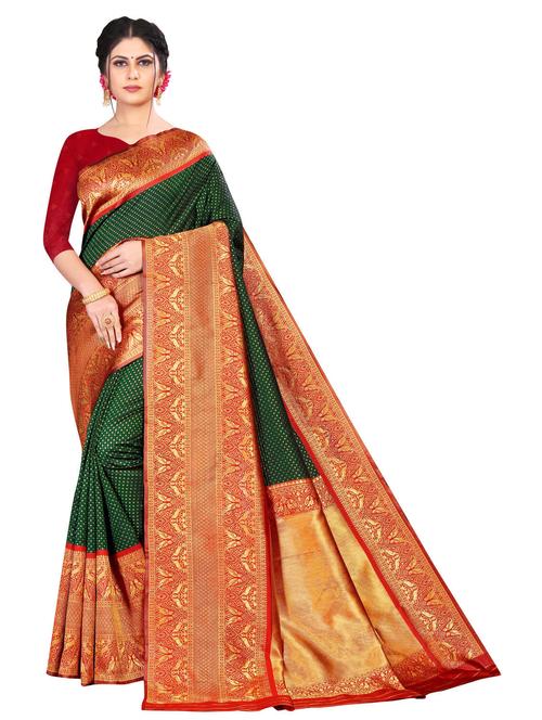 women zari work kanjivaram saree - 20317493 - Very Small Image - 1