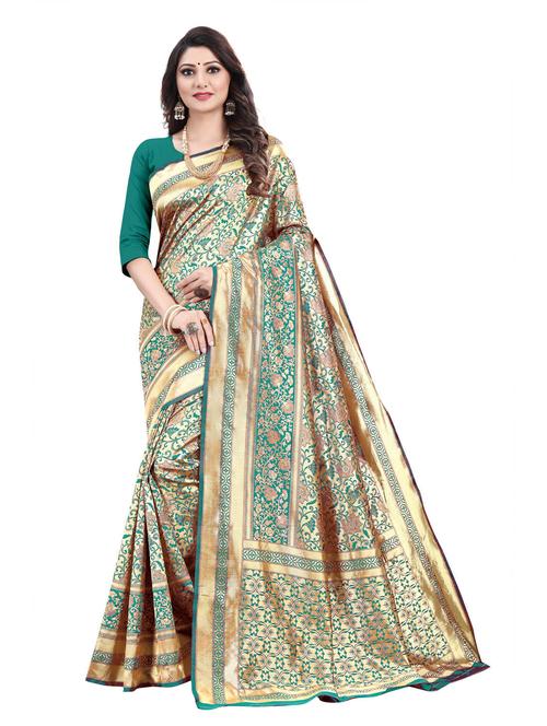 zari work kanjivaram saree - 20317521 - Very Small Image - 1