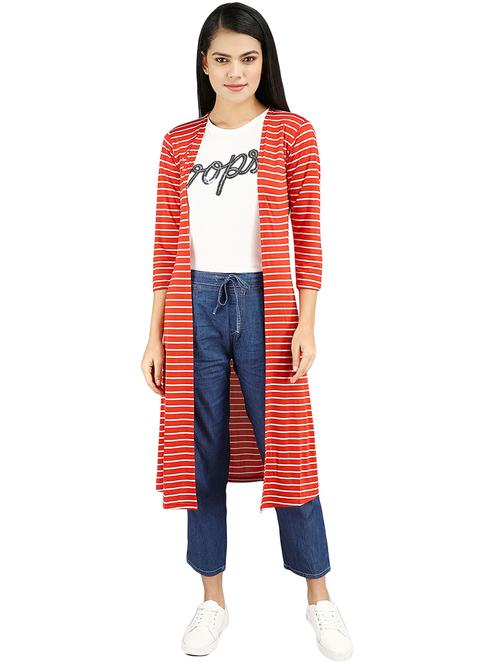 red cotton shrug - 20317879 - Very Small Image - 1