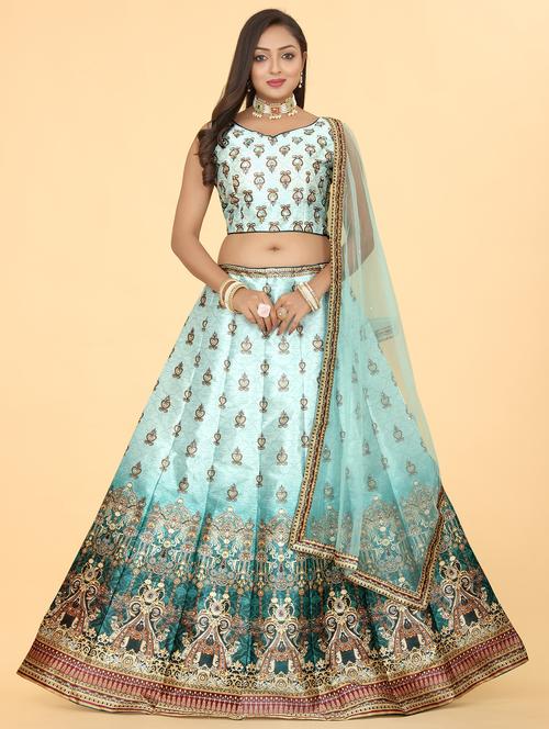 multi colored flared lehenga - 20318138 - Very Small Image - 1