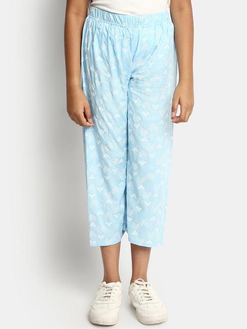 light blue cotton harem trouser - 20318413 - Very Small Image - 1