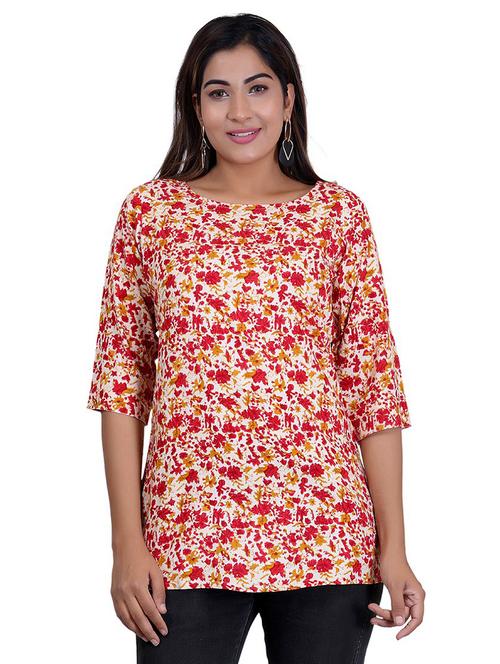 optic white floral regular tunic - 20319368 - Very Small Image - 1