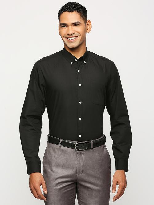 black polyester blend formal shirt - 20320464 - Very Small Image - 1