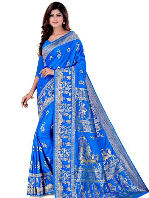 self design baluchari saree - 20321224 - Very Small Image - 1