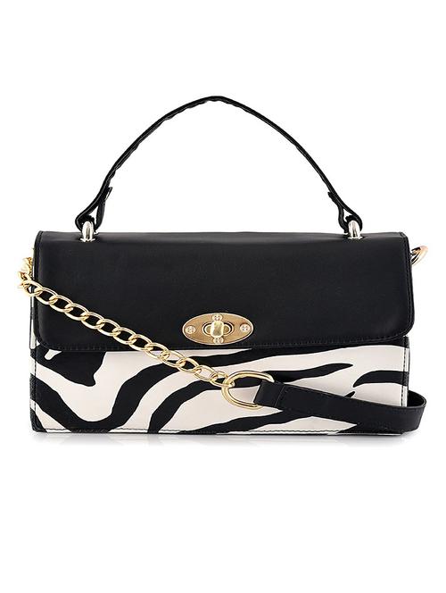 white leatherette (pu) regular sling bag - 20322615 - Very Small Image - 1
