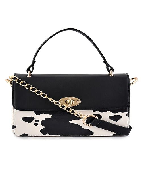 white leatherette (pu) regular sling bag - 20322616 - Very Small Image - 1