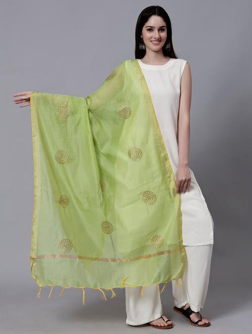 zari embroidered dupatta - 20322756 - Very Small Image - 1