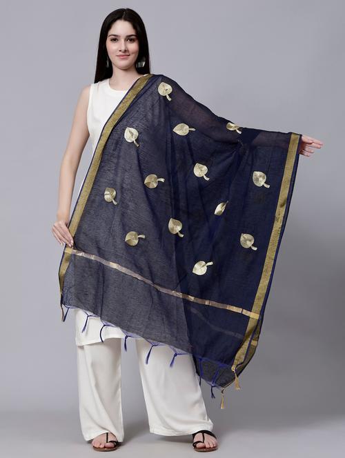 zari embroidered dupatta - 20322758 - Very Small Image - 1
