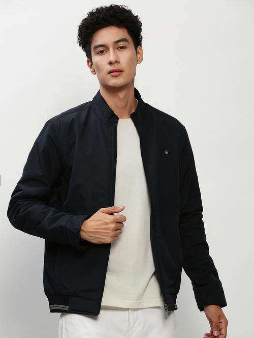 navy blue nylon bomber jacket - 20325192 - Very Small Image - 1