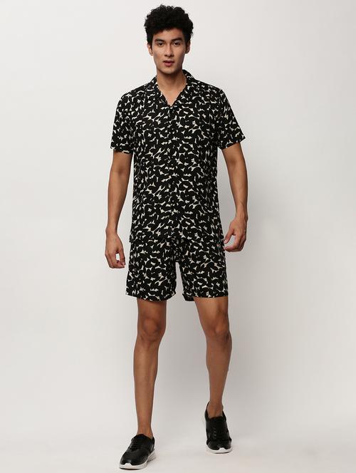 men black printed co-ord set - 20325288 - Very Small Image - 1